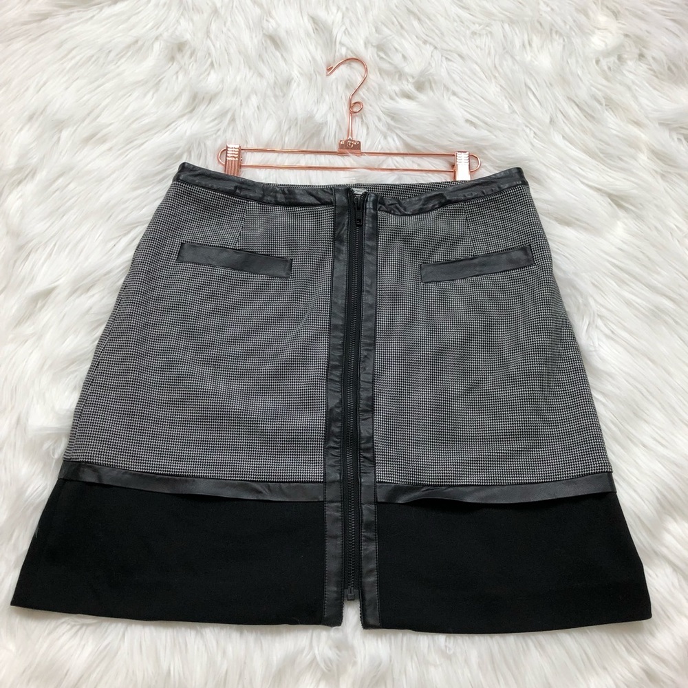 Halogen Leather Mini Skirt